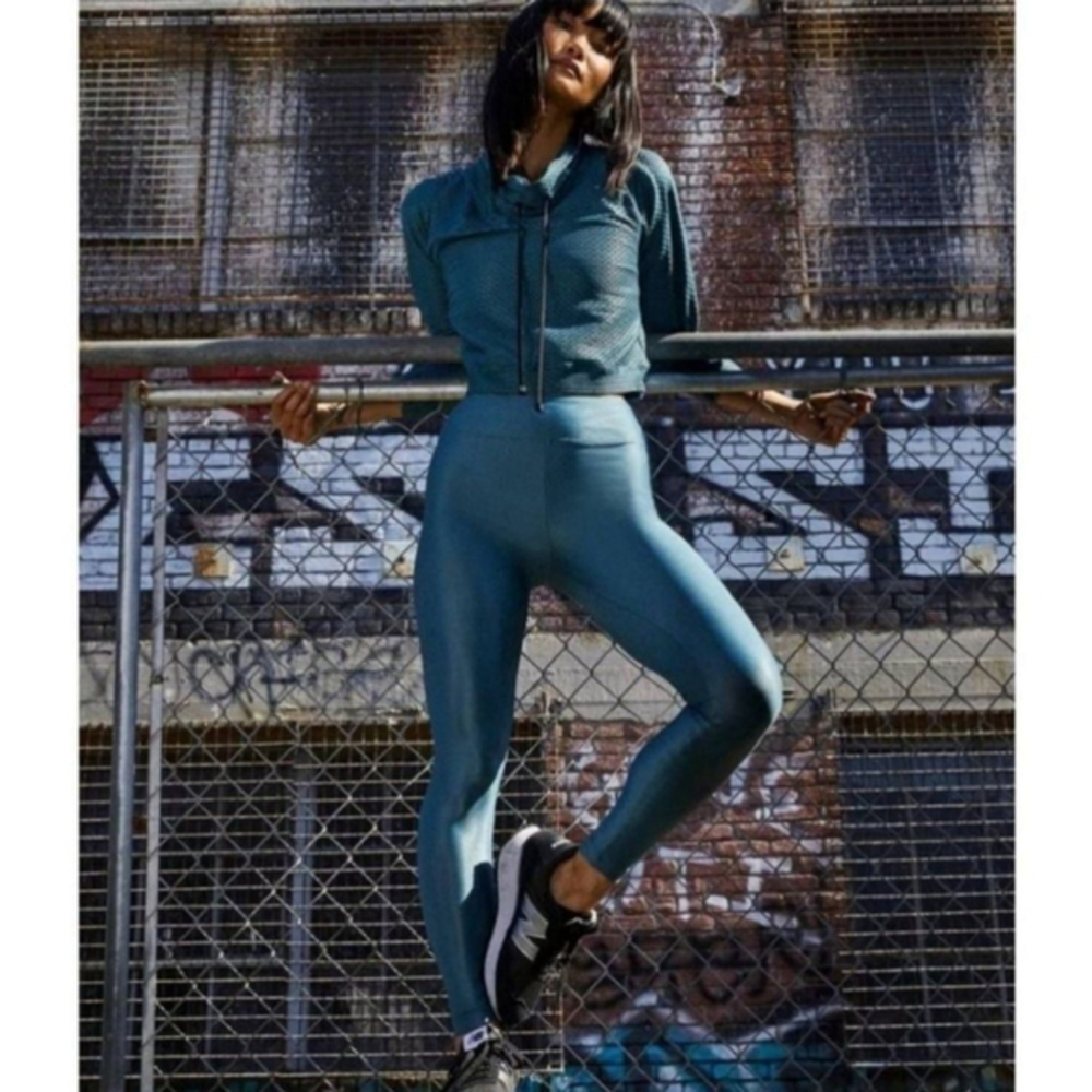 Koral High Rise Lustrous Leggings Teal Sz S